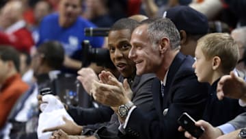 Brett Yormark sits with Jay Z during game between Kentucky and Maryland at the Barclays Center. USA Today.