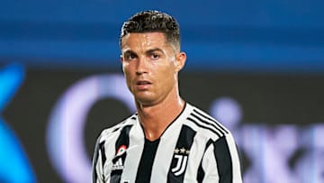 BARCELONA, SPAIN - AUGUST 08: Cristiano Ronaldo of Juventus looks on during the Joan Gamper Trophy match between FC Barcelona and Juventus at Estadi Johan Cruyff on August 08, 2021 in Barcelona, Spain. (Photo by Pedro Salado/Quality Sport Images/Getty Images)