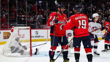 Alex Ovechkin, Nicklas Backstrom, Washington Capitals (Photo by Scott Taetsch/Getty Images)