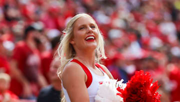 Nebraska Cornhuskers cheerleader during the first half (Kevin Jairaj-USA TODAY Sports)