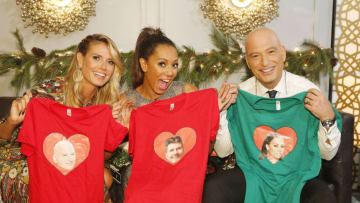 AMERICA'S GOT TALENT: A HOLIDAY OF CHAMPIONS -- Pictured: (l-r) Heidi Klum, Mel B, Howie Mandel -- (Photo by: Trae Patton/NBC)
