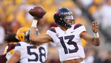 TEMPE, AZ - NOVEMBER 25: Quarterback Brandon Dawkins