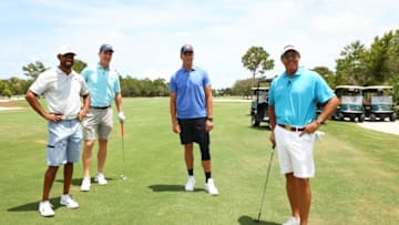 The Match: Champions for Charity, Tiger Woods, Phil Mickelson, Peyton Manning, Tom Brady (Photo by Mike Ehrmann/Getty Images for The Match)