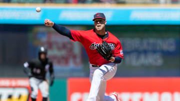 CLEVELAND, OH - APRIL 03: Starting pitcher Corey Kluber #28 of the Cleveland Indians pitches during the first inning against the Chicago White Sox at Progressive Field on April 3, 2019 in Cleveland, Ohio. (Photo by Jason Miller/Getty Images)