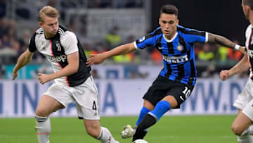 Matthijs de Ligt of Juventus, Lautaro Martinez of Internazionale (Photo by Mattia Ozbot/Soccrates/Getty Images)