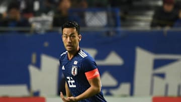 OITA, JAPAN - NOVEMBER 16: Maya Yoshida #22 of Japan in action during the international friendly match between Japan and Venezuela at Oita Bank Dome on November 16, 2018 in Oita, Japan. (Photo by Takashi Aoyama/Getty Images)