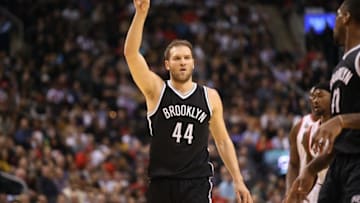 Jan 18, 2016; Toronto, Ontario, CAN; Brooklyn Nets forward Bojan Bogdanovic (44) during their game against the Toronto Raptors at Air Canada Centre. The Raptors beat the Nets 112-100. Mandatory Credit: Tom Szczerbowski-USA TODAY Sports