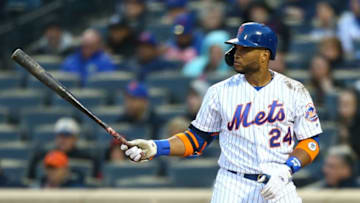 NEW YORK, NEW YORK - APRIL 27: Robinson Cano #24 of the New York Mets in action against the Milwaukee Brewers at Citi Field on April 27, 2019 in New York City. Milwaukee Brewers defeated the New York Mets 8-6. (Photo by Mike Stobe/Getty Images)