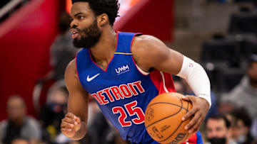 Detroit Pistons guard Derrick Walton Jr. (25). Mandatory Credit: Raj Mehta-USA TODAY Sports