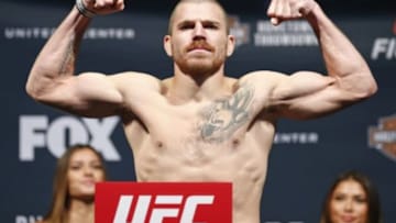 Jul 24, 2015; Chicago, IL, USA; Jim Miller during weigh ins for UFC Fight Night at United Center. Mandatory Credit: Kamil Krzaczynski-USA TODAY Sports