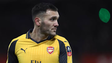 SOUTHAMPTON, ENGLAND - JANUARY 28: Lucas Perez of Arsenal looks on during the Emirates FA Cup Fourth Round match between Southampton and Arsenal at St Mary's Stadium on January 28, 2017 in Southampton, England. (Photo by Bryn Lennon/Getty Images)