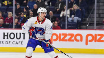 LAVAL, QC - NOVEMBER 15: Ryan Poehling #41 of the Laval Rocket skates against the Milwaukee Admirals during the second period at Place Bell on November 15, 2019 in Laval, Canada. The Milwaukee Admirals defeated the Laval Rocket 5-2. (Photo by Minas Panagiotakis/Getty Images)