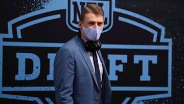 Apr 29, 2021; Cleveland, OH, USA; Alabama quarterback Mac Jones appears on the Red Carpet at the Rock & Roll Hall of Fame before the first round of the 2021 NFL football draft, Thursday, April 29, 2021, in Cleveland. Mandatory Credit: David Dermer/Pool Photo-USA TODAY SportsAuburn football