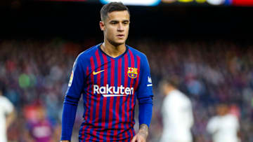 FC Barcelona midfielder Philippe Coutinho (7) during the match FC Barcelona against Real Madrid, for the round 10 of the Liga Santander, played at Camp Nou on 28th October 2018 in Barcelona, Spain. (Photo by Mikel Trigueros/Urbanandsport/ NurPhoto via Getty Images)