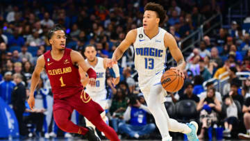 Sharife Cooper, Cleveland Cavaliers and R.J. Hampton, Orlando Magic. Photo by Julio Aguilar/Getty Images