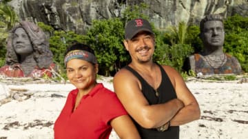 MANA ISLAND - MARCH 28: This edition features two legendary winners, Boston Rob Mariano and Sandra Diaz-Twine, who return to the game to serve as mentors to a group of 20 new castaways on SURVIVOR: Island of the Idols, when the Emmy Award-winning series returns for its 39th season, Wednesday, Sept. 25 (8:00-9:30PM, ET/PT) on the CBS Television Network. (Photo by Robert Voets/CBS via Getty Images)