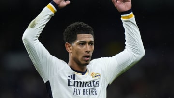 MADRID, SPAIN - NOVEMBER 05: Jude Bellingham of Real Madrid CF reacts during the LaLiga EA Sports match between Real Madrid CF and Rayo Vallecano at Estadio Santiago Bernabeu on November 05, 2023 in Madrid, Spain. (Photo by Diego Souto/Quality Sport Images/Getty Images)