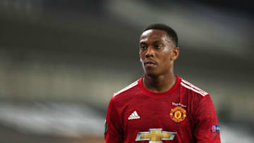 COLOGNE, GERMANY - AUGUST 10: Anthony Martial of Manchester United during the UEFA Europa League Quarter Final between Manchester United and FC Kobenhavn at RheinEnergieStadion on August 10, 2020 in Cologne, Germany. (Photo by James Williamson - AMA/Getty Images)