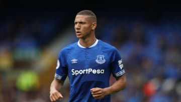 LIVERPOOL, ENGLAND - AUGUST 04: Richarlison de Andrade of Everton during the Pre-Season Friendly between Everton and Valencia at Goodison Park on August 4, 2018 in Liverpool, England. (Photo by Lynne Cameron/Getty Images)