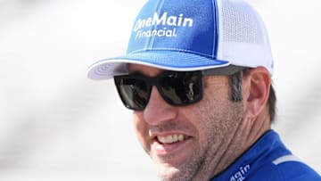 FORT WORTH, TX - NOVEMBER 03: Elliott Sadler, driver of the #1 OneMain Financial Chevrolet, stands on the grid during qualifying for the NASCAR Xfinity Series O'Reilly Auto Parts 300 at Texas Motor Speedway on November 3, 2018 in Fort Worth, Texas. (Photo by Josh Hedges/Getty Images)