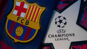 Barcelona Club crest. (Photo by VISIONHAUS)