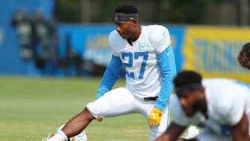 Los Angeles Chargers rookie running back Joshua Kelley (Photo by Joe Scarnici/Getty Images)