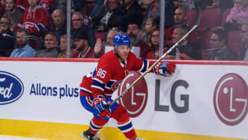 MONTREAL, QC - SEPTEMBER 19: Montreal Canadiens left wing Joel Teasdale (86) skates during the second period of the NHL preseason game between the New Florida Panthers and the Montreal Canadiens on September 19, 2018, at the Bell Centre in Montreal, QC (Photo by Vincent Ethier/Icon Sportswire via Getty Images)