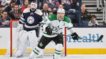 COLUMBUS, OH - DECEMBER 29: Vernon Fiddler #38 of the Dallas Stars against the Columbus Blue Jackets on December 29, 2015 at Nationwide Arena in Columbus, Ohio. (Photo by Jamie Sabau/NHLI via Getty Images)