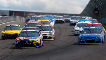 WATKINS GLEN, NY - AUGUST 06: Kyle Busch, driver of the #18 M and M's Caramel Toyota (Photo by Sean Gardner/Getty Images)