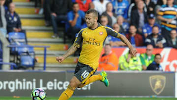 LEICESTER, ENGLAND - AUGUST 20: Jack Wilshere of Arsenal during the Premier League match between Leicester City and Arsenal at The King Power Stadium on August 20, 2016 in Leicester, England. (Photo by David Price/Arsenal FC via Getty Images)