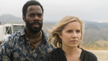 Colman Domingo as Victor Strand, Kim Dickens as Madison Clark - Fear the Walking Dead _ Season 3, Episode 13 - Photo Credit: Richard Foreman, Jr/AMC