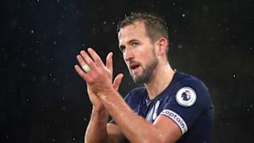 WOLVERHAMPTON, ENGLAND - DECEMBER 15: Harry Kane of Tottenham Hotspur acknowledges the fans after the Premier League match between Wolverhampton Wanderers and Tottenham Hotspur at Molineux on December 15, 2019 in Wolverhampton, United Kingdom. (Photo by Michael Regan/Getty Images)