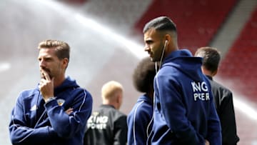 Adrien Silva and Rachid Ghezzal of Leicester City (Photo by Bryn Lennon/Getty Images)