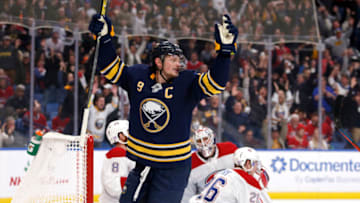 Nov 23, 2018; Buffalo, NY, USA; Jack Eichel win against Montreal Canadiens. Mandatory Credit: Timothy T. Ludwig-USA TODAY Sports