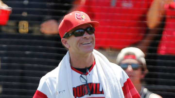 LOUISVILLE, KY - JUNE 09: Head coach Dan McDonnell of the Louisville Cardinals looks on against the Kentucky Wildcats during the 2017 NCAA Division I Men's Baseball Super Regional at Jim Patterson Stadium on June 9, 2017 in Louisville, Kentucky. (Photo by Michael Reaves/Getty Images)