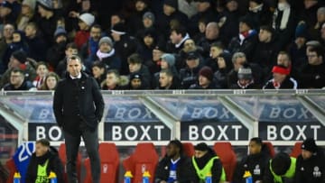 Leicester City's Northern Irish manager Brendan Rodgers (Photo by JUSTIN TALLIS/AFP via Getty Images)