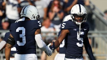 Jahan Dotson, Parker Washington, Penn State Nittany Lions. (Mandatory Credit: Matthew OHaren-USA TODAY Sports)