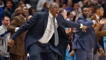 CINCINNATI, OH - FEBRUARY 03: Head coach Ewing of the Georgetown Hoyas is seen during the game against the Xavier Musketeers at Cintas Center on February 3, 2018 in Cincinnati, Ohio. (Photo by Michael Hickey/Getty Images)