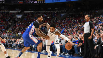 Brooklyn Nets D'Angelo Russell. Mandatory Copyright Notice: Copyright 2018 NBAE (Photo by Jesse D. Garrabrant/NBAE via Getty Images)