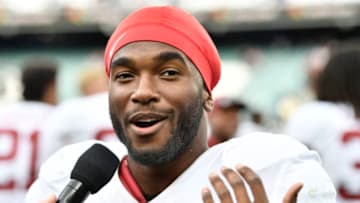 August 27th 2017, Allianz Stadium, Sydney, Australia; College Football Sydney Cup; Rice University v Stanford University; Standford Cardinals running back Bryce Love after the game; (Photo by Nigel Owen/Action Plus via Getty Images)