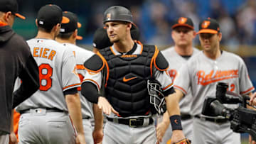ST. PETERSBURG, FL - JUNE 25: Catcher Caleb Joseph