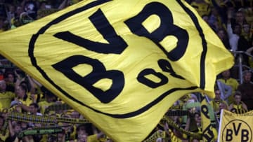 Flag of BVB Borussia Dortmund during the DFL Supercup 2014 match between Bayern Munich on August 13, 2014 at the Signal Iduna Park stadium in Dortmund, Germany.(Photo by VI Images via Getty Images)
