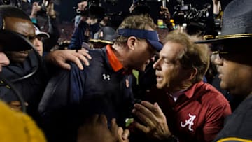 Former Auburn football HC Gus Malzahn snuck in a humorous shot at Nick Saban following an NIL-related controversial back-and-forth with Jimbo Fisher Mandatory Credit: Albert Cesare/Montgomery Advertiser via USA TODAY NETWORK