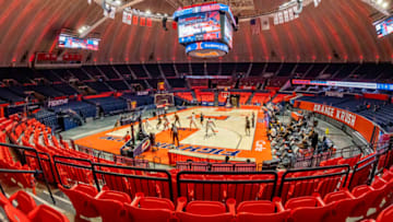Nov 25, 2020; Champaign, Illinois, USA; A general view during the second half during a game between the Illinois Fighting Illini and the North Carolina A&T Aggies at the State Farm Center. Mandatory Credit: Patrick Gorski-USA TODAY Sports