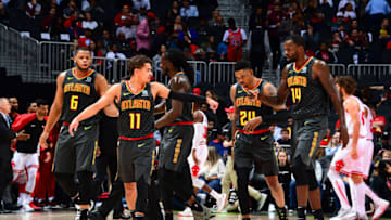 Trae Young #11 of the Atlanta Hawks (Photo by Scott Cunningham/NBAE via Getty Images)
