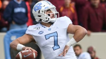 Sam Howell, North Carolina Tar Heels. (Photo by Michael Shroyer/Getty Images)