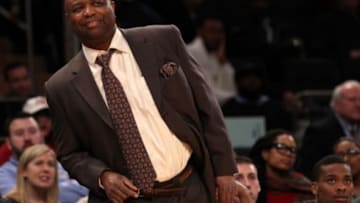 Apr 1, 2014; New York, NY, USA; Florida State Seminoles head coach Leonard Hamilton watches a free throw by the Minnesota Golden Gophers during the first half at Madison Square Garden. Mandatory Credit: Adam Hunger-USA TODAY Sports