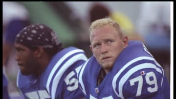 13 Sep 1992: Defensive lineman Steve Emtman of the Indianapolis Colts looks on during a game against the Houston Oilers at the RCA Dome in Indianapolis, Indiana. The Oilers won the game, 20-10. Mandatory Credit: Gary Mook /Allsport