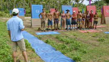 "Playing with the Devil" - Jeff Probst, Cole Medders, John "JP" Hilsabeck, Devon Pinto, Ashley Nolan, Ben Driebergen, Lauren Rimmer, Joe Mena, Desiree Williams, Ryan Ulrich and Mike Zahalsky on the eighth episode of SURVIVOR 35, themed Heroes vs. Healers vs. Hustlers, airing Wednesday, November 15 (8:00-9:00 PM, ET/PT) on the CBS Television Network. Photo: Screen GrabCBS ÃÂ©2017 CBS Broadcasting Inc. All Rights Reserved.
