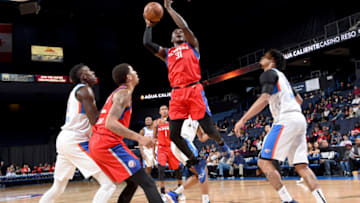 ONTARIO, CA - JANUARY 4: Angel Delgado #31 of the Agua Caliente Clippers of Ontario goes to the basket during the game against the Oklahoma City Blue on January 4, 2019 at Citizens Business Bank Arena in Ontario, California. NOTE TO USER: User expressly acknowledges and agrees that, by downloading and/or using this photograph, User is consenting to the terms and conditions of Getty Images License Agreement. Mandatory Copyright Notice: Copyright 2019 NBAE (Photo by Juan Ocampo/NBAE via Getty Images)